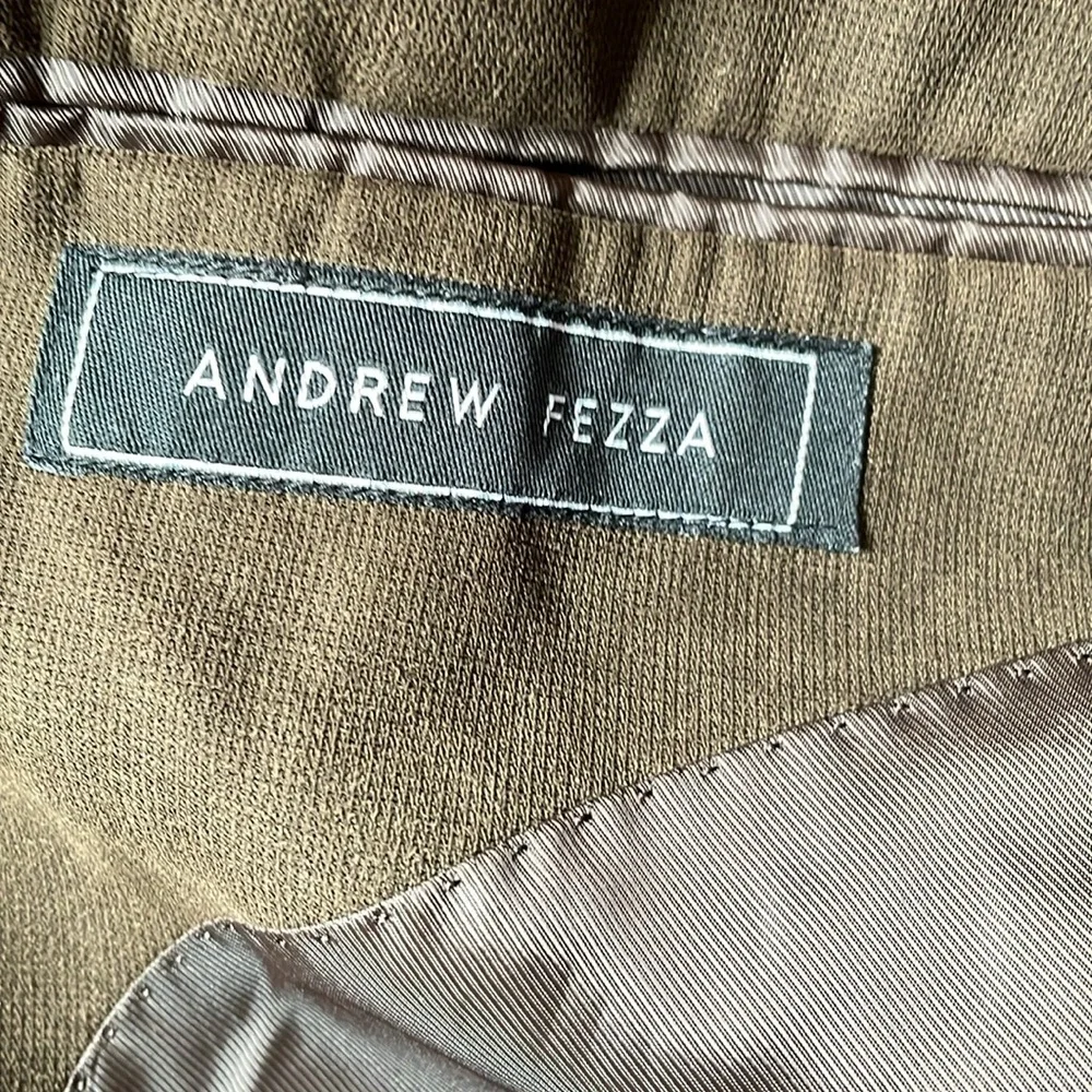 Andrew Fezza Brown Baxter microsuede 2 button sport coat Size 48R